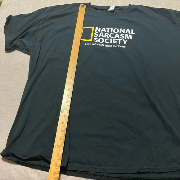 National Sarcasm Society "Like We Need Your Support" Funny Graphic Tee Size 3XL - Picture 6 of 7